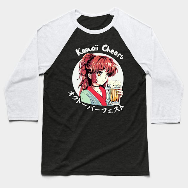 Oktoberfest anime Baseball T-Shirt by Japanese Fever